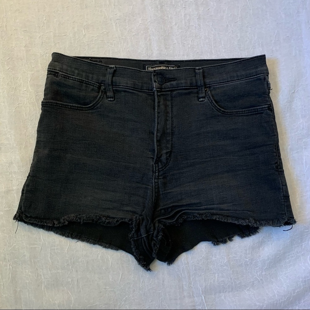 A&F Black Denim Shorts